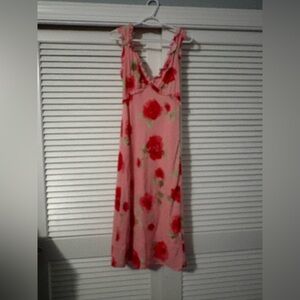 Lulu's Pink Floral Maxi Dress